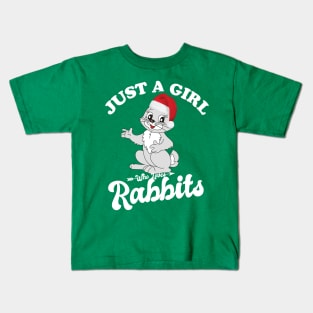 Just A Girl Who Loves Rabbits Kids T-Shirt